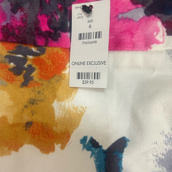 Express Skirt / NWT  Express High Waisted Floral Pencil Skirt Sz: 6 Pink Grey - Picture 5 of 10